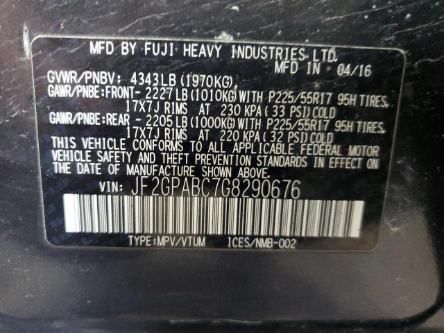 JF2GPABC7G8290676 - 2016 SUBARU CROSSTREK PREMIUM 石墨色 照片 13