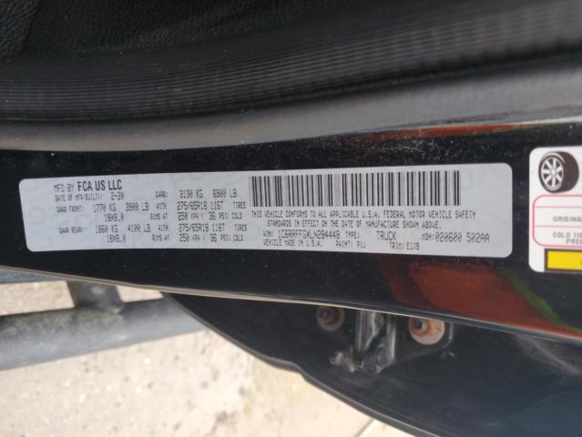 1C6RRFFGXLN284448 - 2020 RAM 1500 BIG HORN/LONE STAR BLACK photo 12