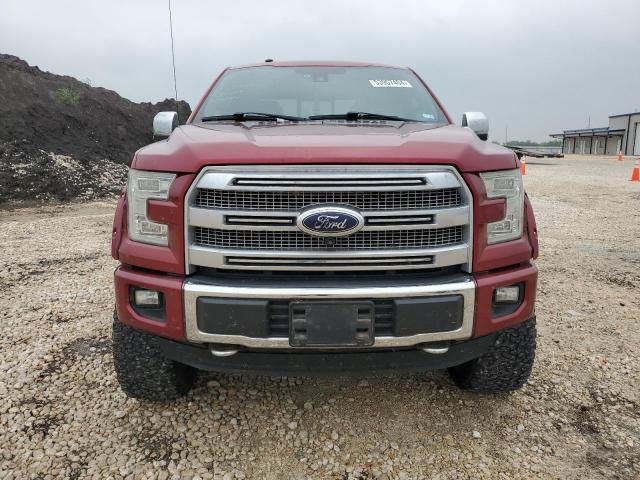 1FTEW1EF6GFA43501 - 2016 FORD F150 SUPERCREW RED photo 5