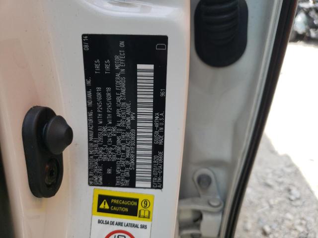 5TDKKRFH1FS038959 - 2015 TOYOTA HIGHLANDER XLE Սպիտակ լուսանկար 13