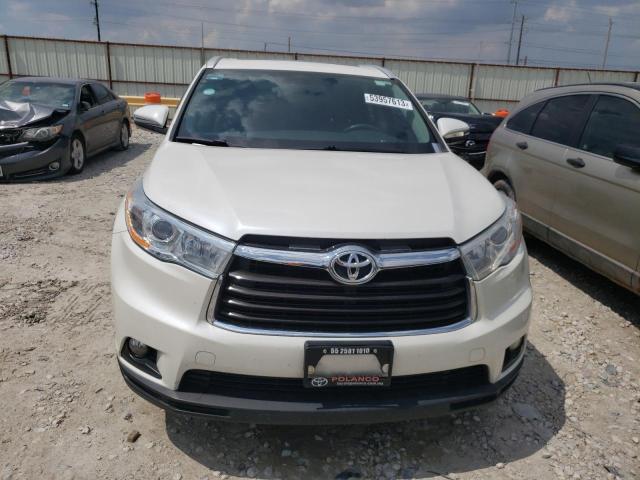 5TDKKRFH1FS038959 - 2015 TOYOTA HIGHLANDER XLE Սպիտակ լուսանկար 5