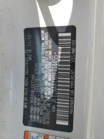 JF1ZNAA1XD1714455 - 2013 TOYOTA SCION FR-S 白色 照片 12