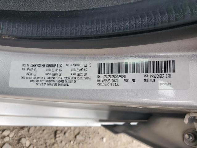 1C3CCBCG6CN326809 - 2012 CHRYSLER 200 LIMITED SILVER photo 12