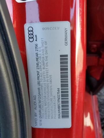 WAUHMBFC1FN027544 - 2015 AUDI A6 PRESTIGE ბურგუნდია ფოტო 12