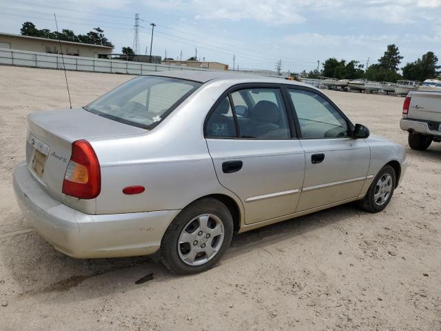 KMHCG45C41U162657 - 2001 HYUNDAI ACCENT GL SILVER photo 3