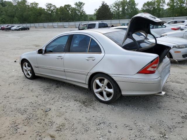 WDBRF40J24F543924 - 2004 MERCEDES-BENZ C 230K SPORT SEDAN SILVER photo 2