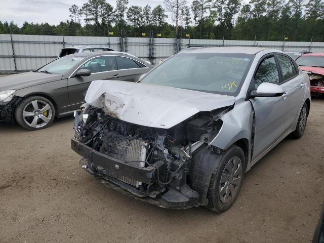 3KPA24AD7LE309287 - 2020 KIA RIO LX SILVER photo 1