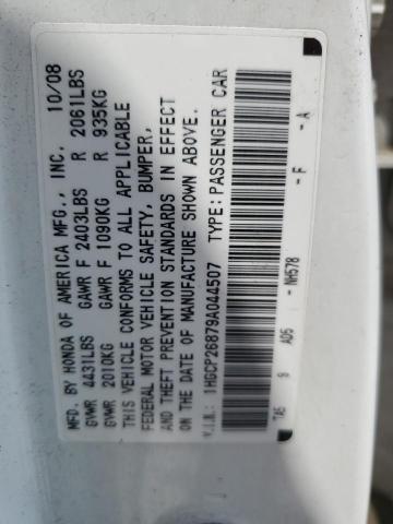 1HGCP26879A044507 - 2009 HONDA ACCORD EXL WHITE photo 13