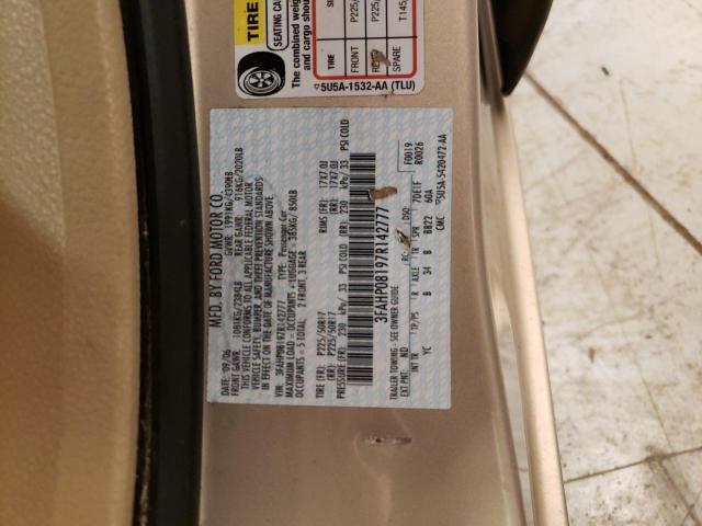 3FAHP08197R142777 - 2007 FORD FUSION SEL CREAM photo 12