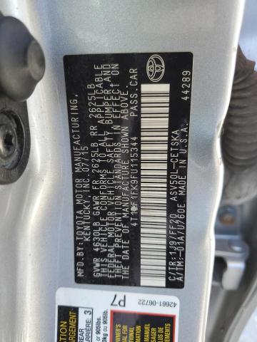 4T1BF1FK9FU115344 - 2015 TOYOTA CAMRY SE LE Gümüş fotoğraf 12