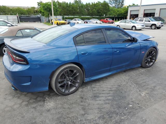 2C3CDXGJ8MH522857 - 2021 DODGE CHARGER SCAT PACK BLUE photo 3