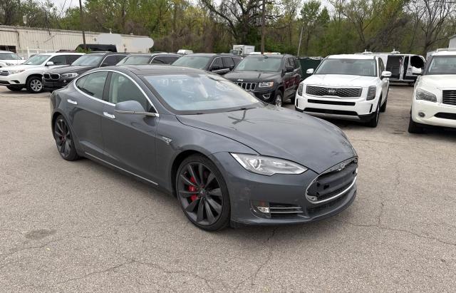 5YJSA1CN1DFP07747 - 2013 TESLA MODEL S GRAY photo 1