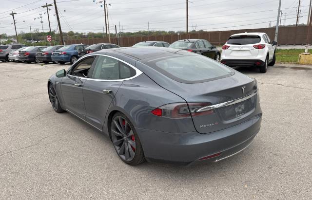5YJSA1CN1DFP07747 - 2013 TESLA MODEL S GRAY photo 3
