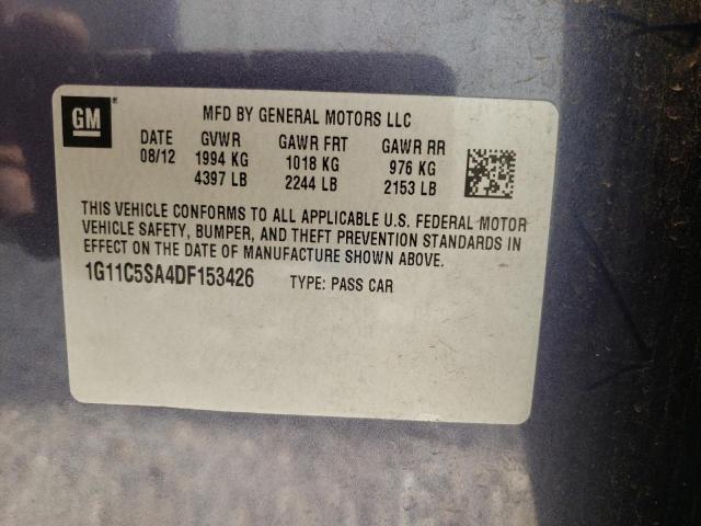 1G11C5SA4DF153426 - 2013 CHEVROLET MALIBU 1LT BLUE photo 12