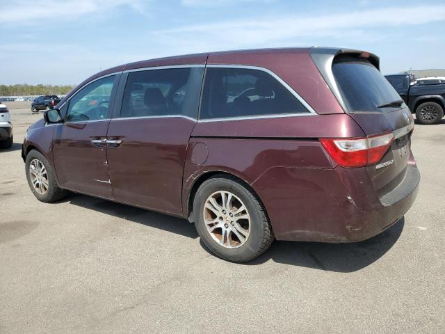 5FNRL5H63CB105139 - 2012 HONDA ODYSSEY EXL BURGUNDY photo 2