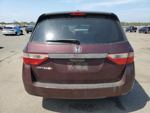 5FNRL5H63CB105139 - 2012 HONDA ODYSSEY EXL BURGUNDY photo 6