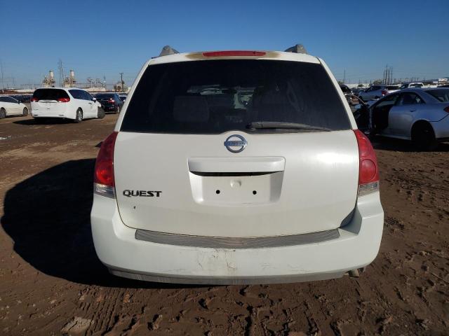 5N1BV28U56N109624 - 2006 NISSAN QUEST S WHITE photo 6