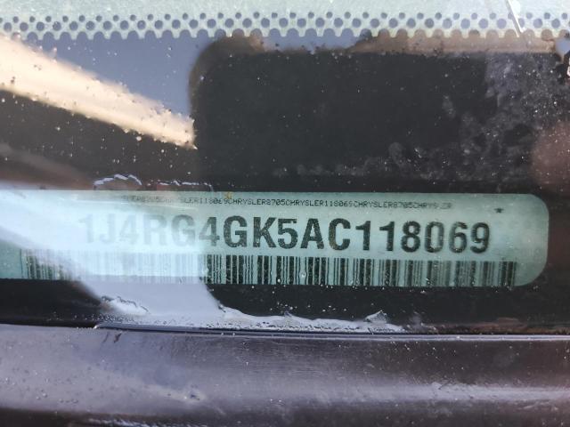 1J4RG4GK5AC118069 - 2010 JEEP COMMANDER SPORT თეთრი ფოტო 12