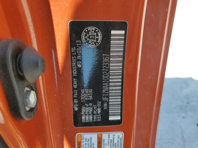 JF1ZNAA10D2723367 - 2013 TOYOTA SCION FR-S ნარინჯისფერი ფოტო 12