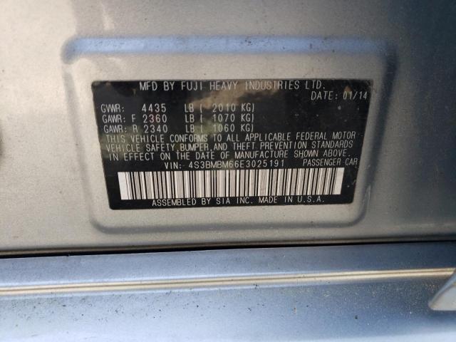 4S3BMBM66E3025191 - 2014 SUBARU LEGACY 2.5I LIMITED SILVER photo 13