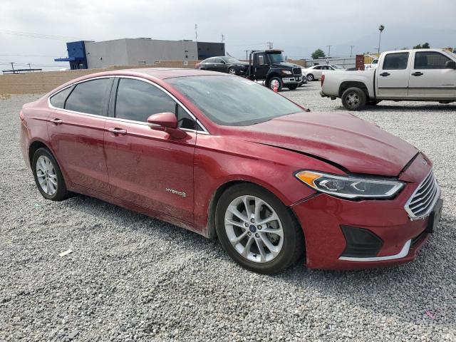 3FA6P0MU8KR201043 - 2019 FORD FUSION SEL RED photo 4