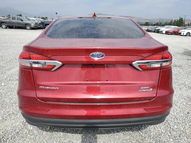 3FA6P0MU8KR201043 - 2019 FORD FUSION SEL RED photo 6