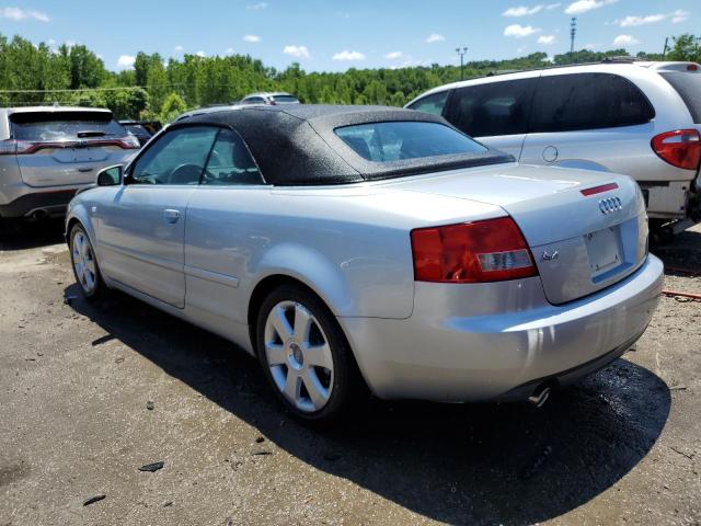 WAUDT48H56K011290 - 2006 AUDI A4 QUATTRO SILVER photo 2