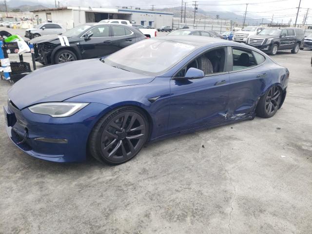 5YJSA1E67NF472391 - 2022 TESLA MODEL S Կապույտ լուսանկար 1