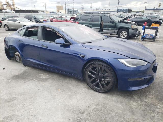 5YJSA1E67NF472391 - 2022 TESLA MODEL S Կապույտ լուսանկար 4