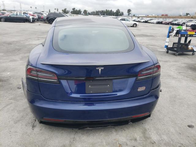 5YJSA1E67NF472391 - 2022 TESLA MODEL S Կապույտ լուսանկար 6