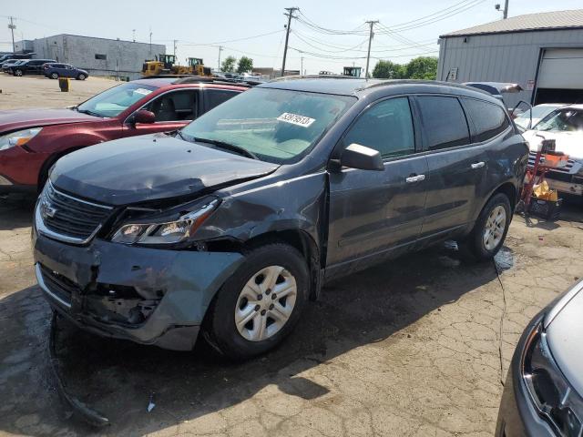 1GNKVFED2DJ101802 - 2013 CHEVROLET TRAVERSE LS GRAY photo 1