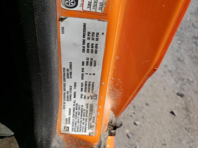 1GCDT19E878169286 - 2007 CHEVROLET COLORADO ORANGE photo 12