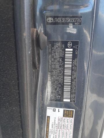 JTKDE3B73A0307767 - 2010 TOYOTA SCION TC 黑色 照片 12