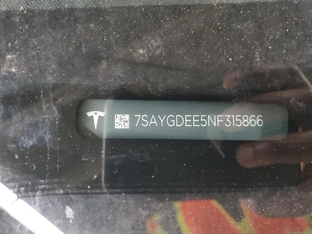 7SAYGDEE5NF315866 - 2022 TESLA MODEL Y თეთრი ფოტო 12