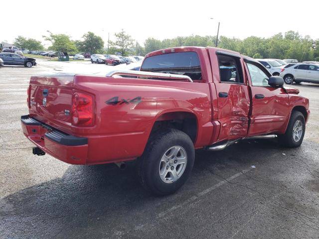 1D7HW48N96S595488 - 2006 DODGE DAKOTA QUAD SLT RED photo 3