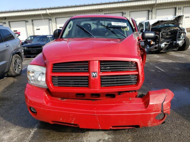 1D7HW48N96S595488 - 2006 DODGE DAKOTA QUAD SLT RED photo 5