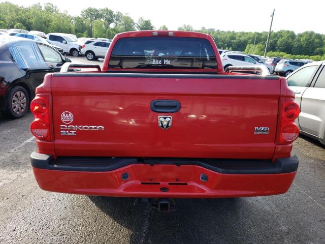 1D7HW48N96S595488 - 2006 DODGE DAKOTA QUAD SLT RED photo 6