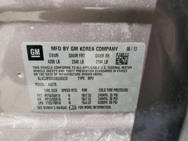 KL4CJBSBXDB200232 - 2013 BUICK ENCORE CONVENIENCE 棕色 照片 12