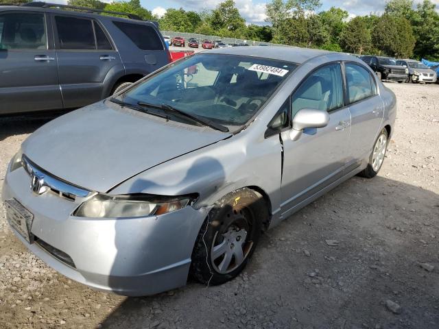 2HGFA16588H356351 - 2008 HONDA CIVIC LX SILVER photo 1