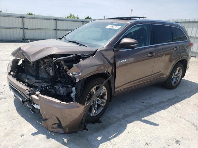 5TDDGRFH9KS065895 - 2019 TOYOTA HIGHLANDER HYBRID LIMITED BURGUNDY photo 1