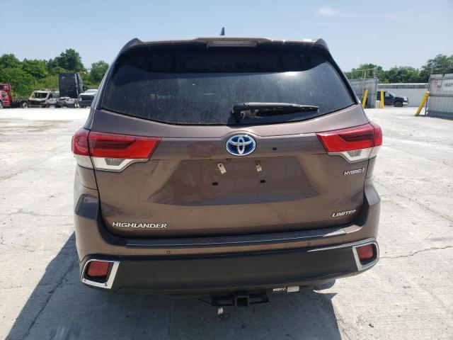 5TDDGRFH9KS065895 - 2019 TOYOTA HIGHLANDER HYBRID LIMITED BURGUNDY photo 6