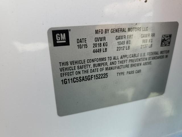 1G11C5SA5GF152225 - 2016 CHEVROLET MALIBU LIM LT 白色 照片 12