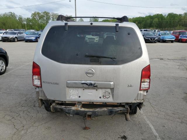 5N1AR18U76C662295 - 2006 NISSAN PATHFINDER LE SILVER photo 6