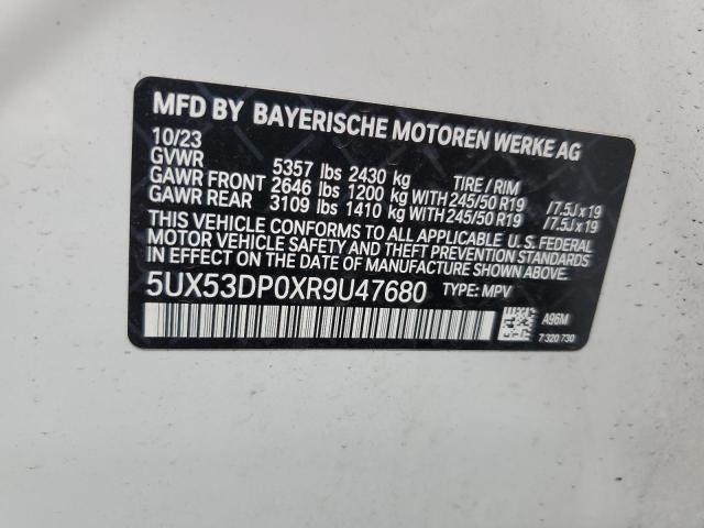 5UX53DP0XR9U47680 - 2024 BMW X3 XDRIVE30I WHITE photo 13