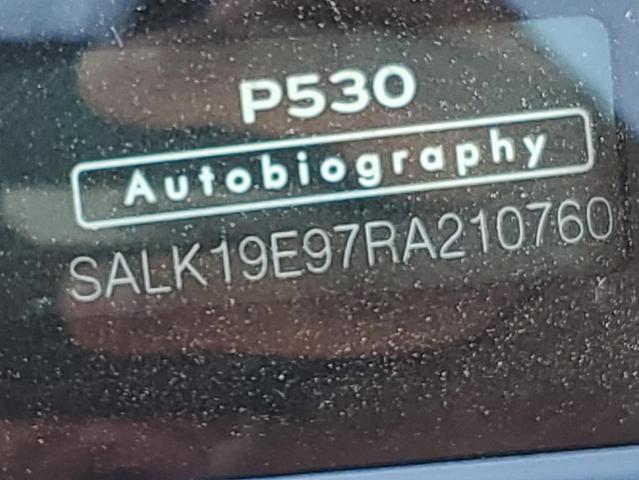 SALK19E97RA210760 - 2024 LAND ROVER RANGE ROVE AUTOBIOGRAPHY WHITE photo 13