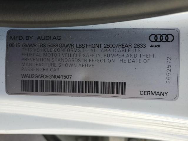 WAU2GAFC9GN041507 - 2016 AUDI A7 PRESTIGE WHITE photo 13