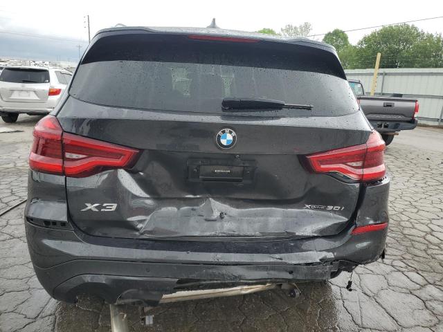 5UXTY5C09M9F54476 - 2021 BMW X3 XDRIVE30I BLACK photo 6