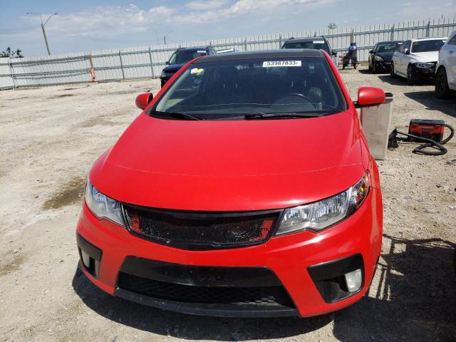 KNAFW6A31B5445287 - 2011 KIA FORTE SX RED photo 5