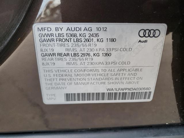 WA1LFAFPXDA030560 - 2013 AUDI Q5 PREMIUM PLUS BROWN photo 13