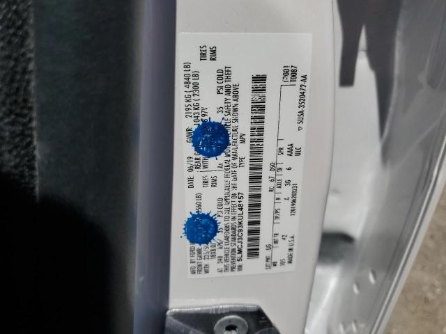 5LMCJ3C93KUL48157 - 2019 LINCOLN MKC RESERVE WHITE photo 13